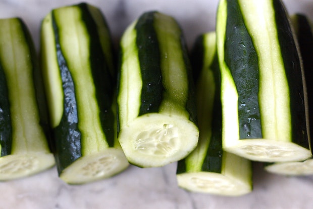 Half-peeled Cucumbers